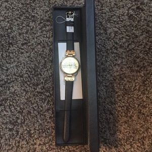Gossip black and gold watch